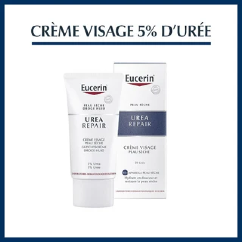 EUCERIN – Urearepair Creme Visage 5% D’uree – 50ml